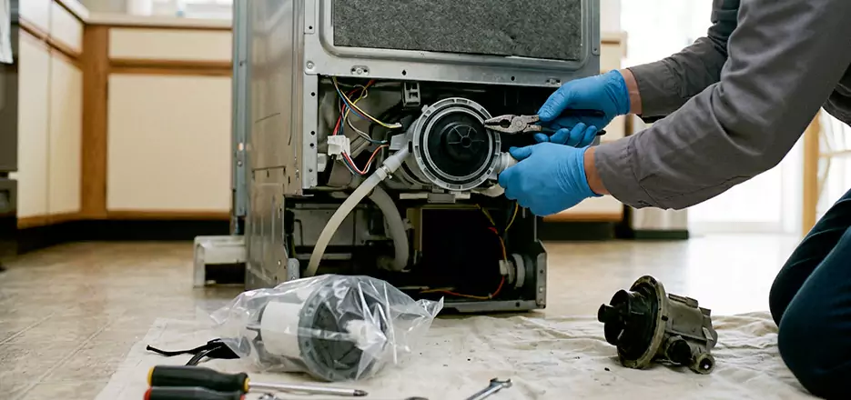Dishwasher Motor Pump Replacement in Westford