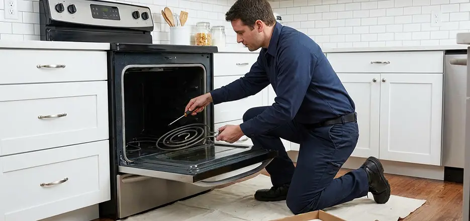 Oven Lower Heating Element Replacement in Westford
